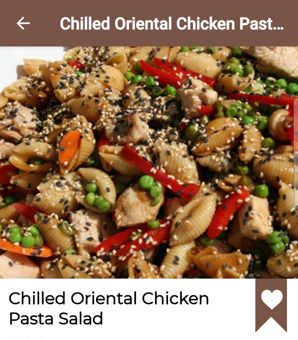 Chilled Orientals Chicken Pasta Salad. 🥗&nbsp;🍅