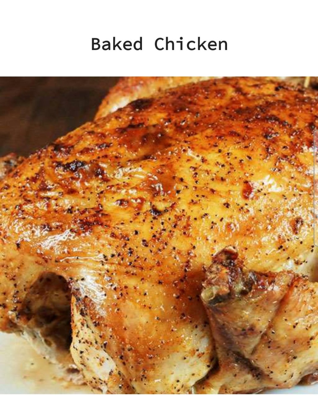 Bake Chicken Recipe&nbsp;🐔