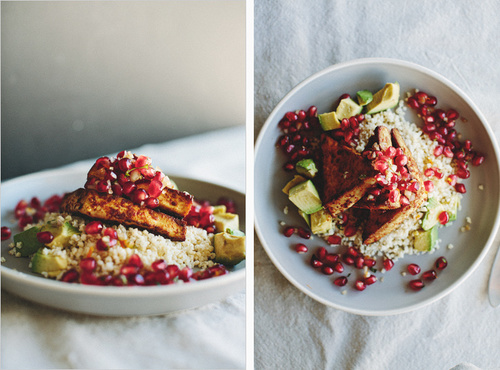 CHILI ROASTED TOFU WITH MINTED POMEGRANATE RELISH — Sprouted&nbsp;Kitchen