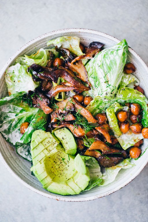 Vegan Oyster Mushroom Caesar Salad — Green Kitchen&nbsp;Stories