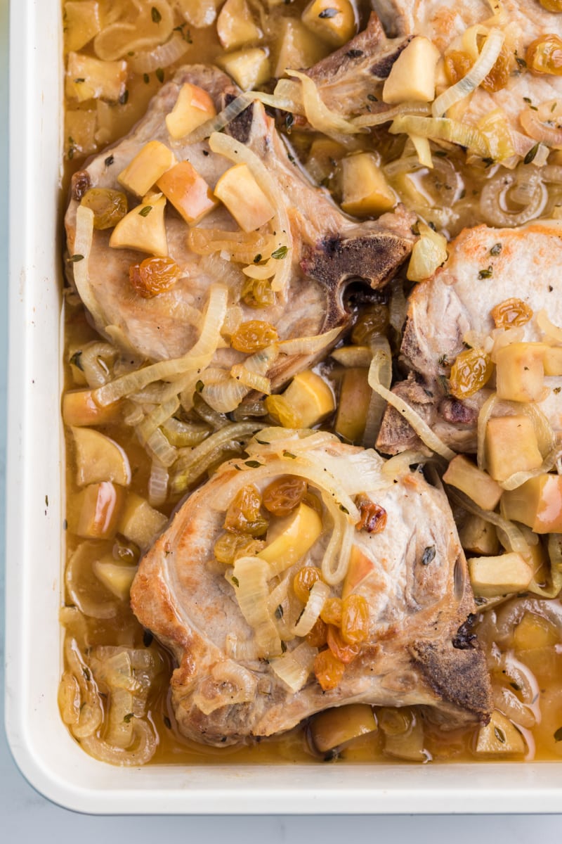 Smoked Pork Chops with Maple Baked Apples – Recipe&nbsp;Girl